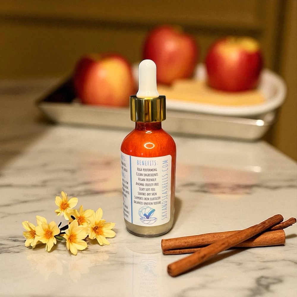 Hand Crafted “Vanilla Apple Cinnamon” Scented Body Oil by Sky & Seashells - Picture 4 of 6